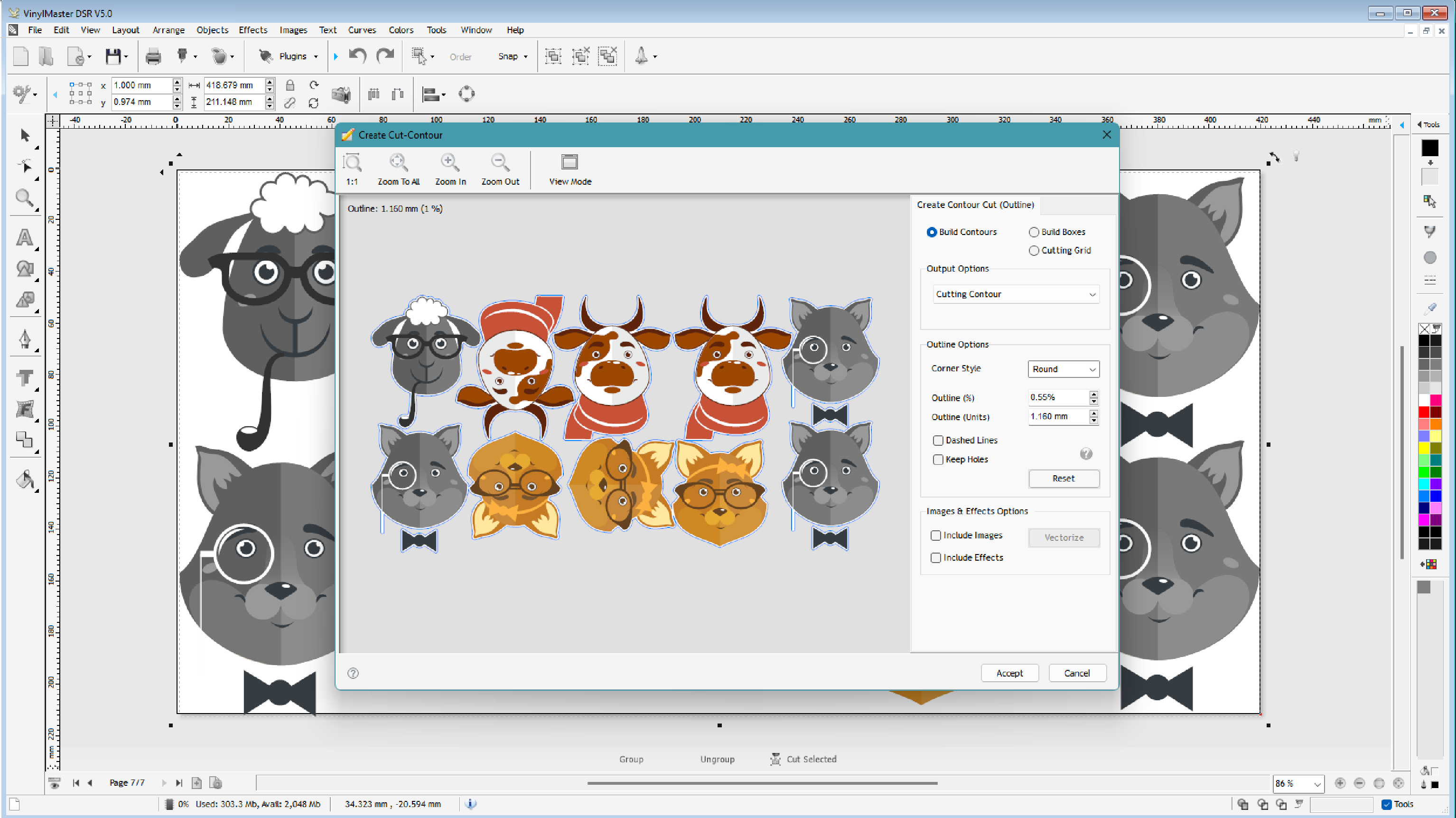 Contour Cutlines – screenshot 1