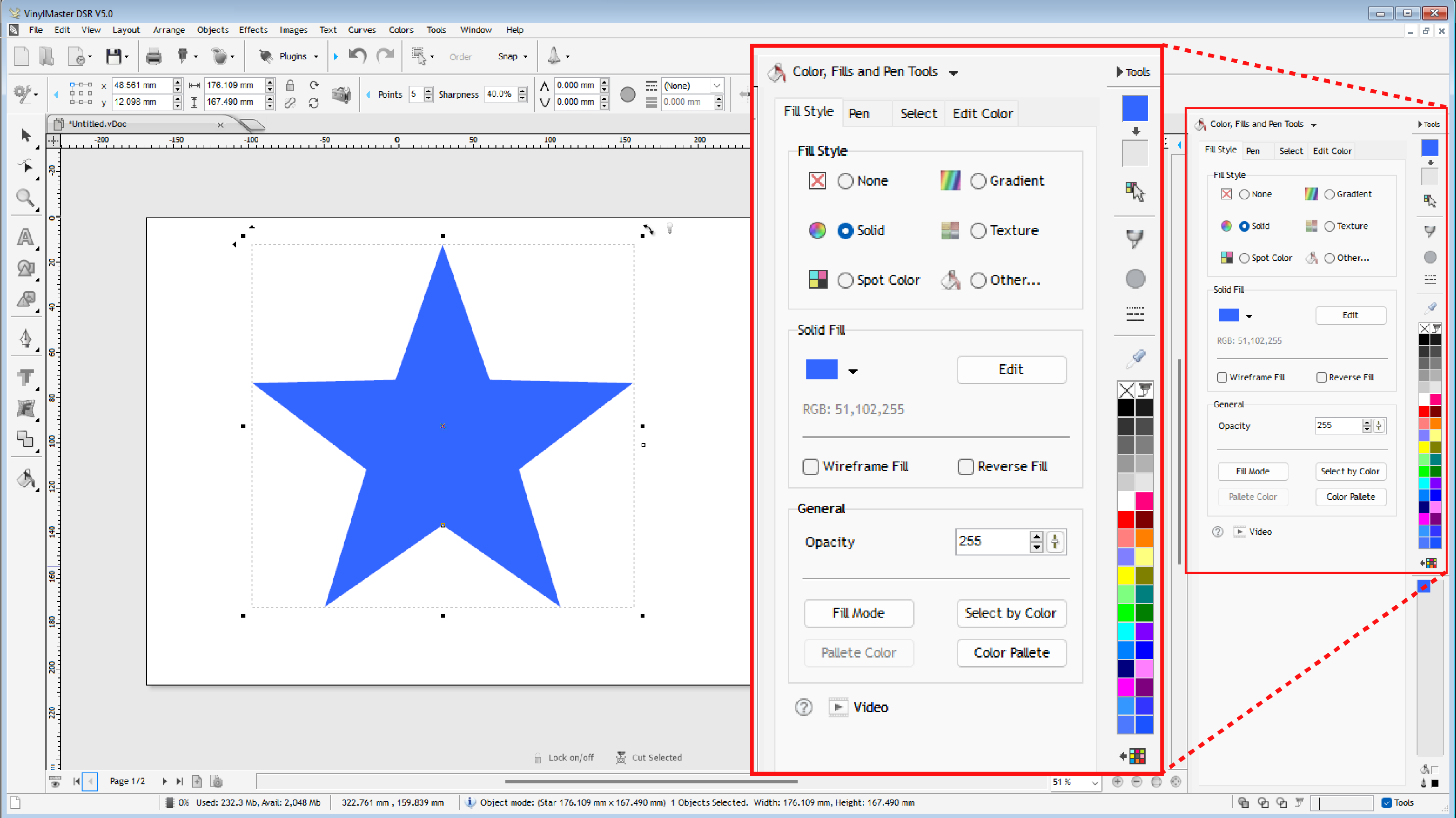 DesignCenter / Tool Panels – screenshot